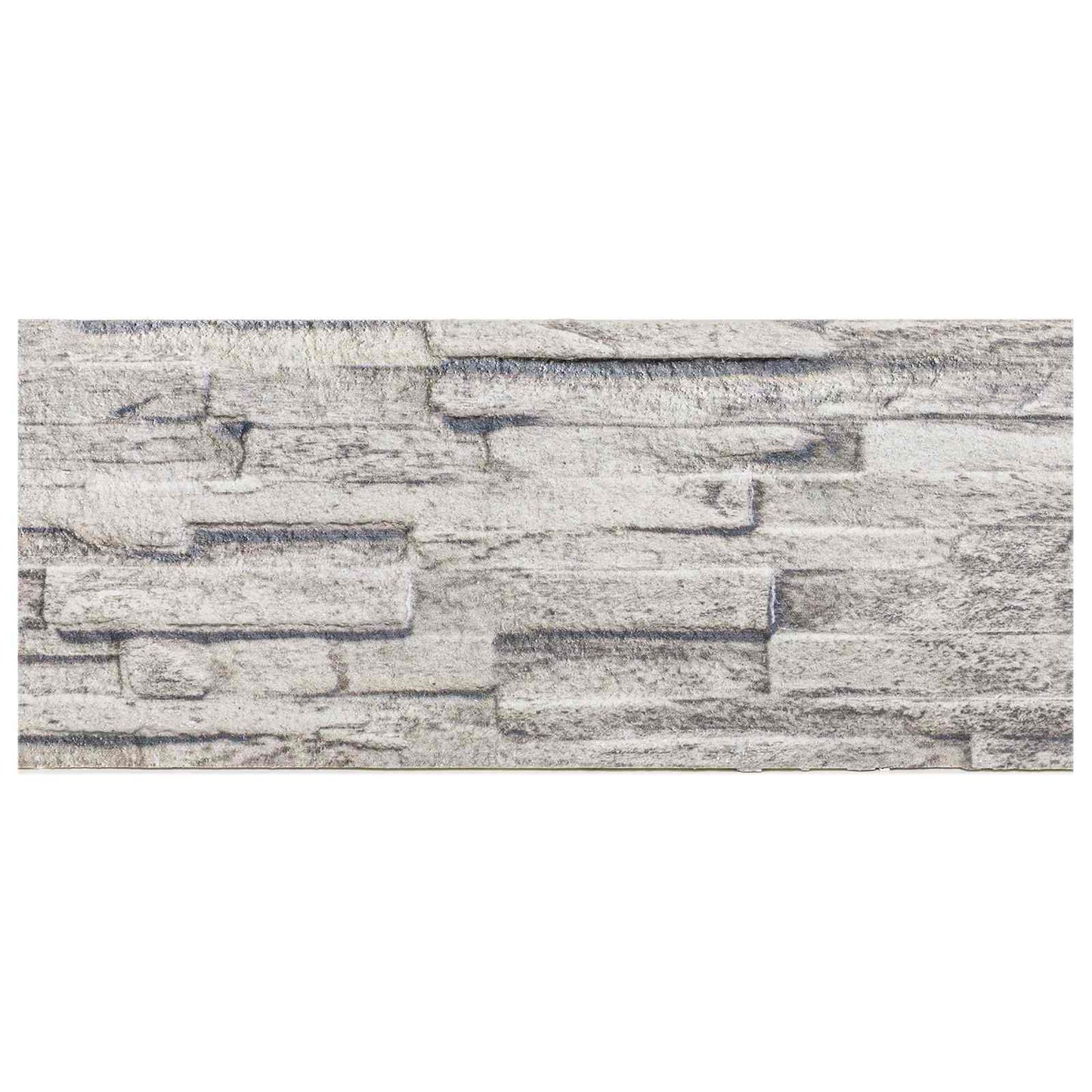 Wandpaneele 10 stk. 100 x 25 cm Hellgrau EPS-Schaum
