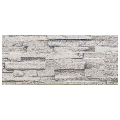 Wandpaneele 10 stk. 100 x 25 cm Hellgrau EPS-Schaum