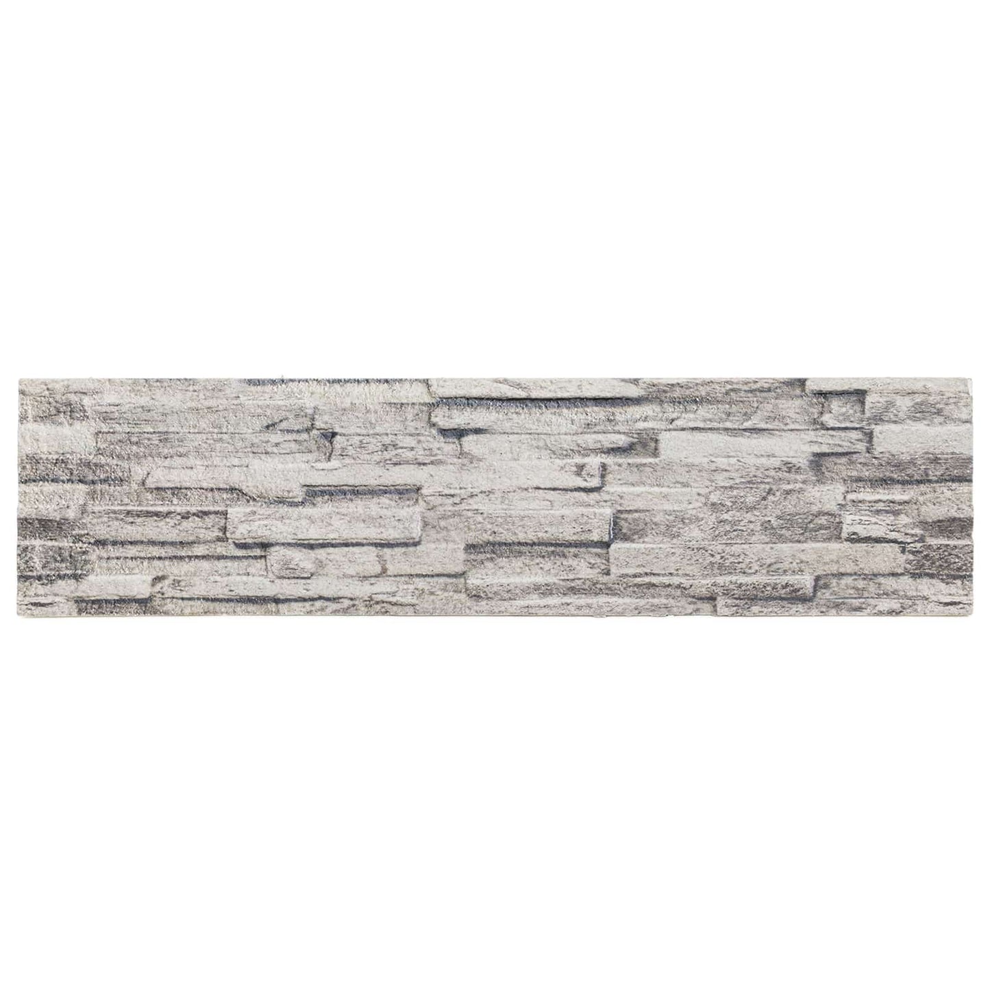 Wandpaneele 10 stk. 100 x 25 cm Hellgrau EPS-Schaum