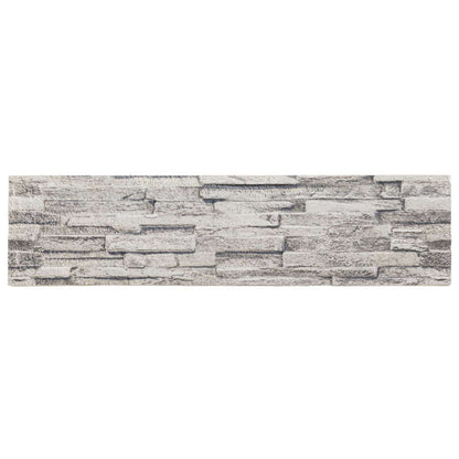 Wandpaneele 10 stk. 100 x 25 cm Hellgrau EPS-Schaum