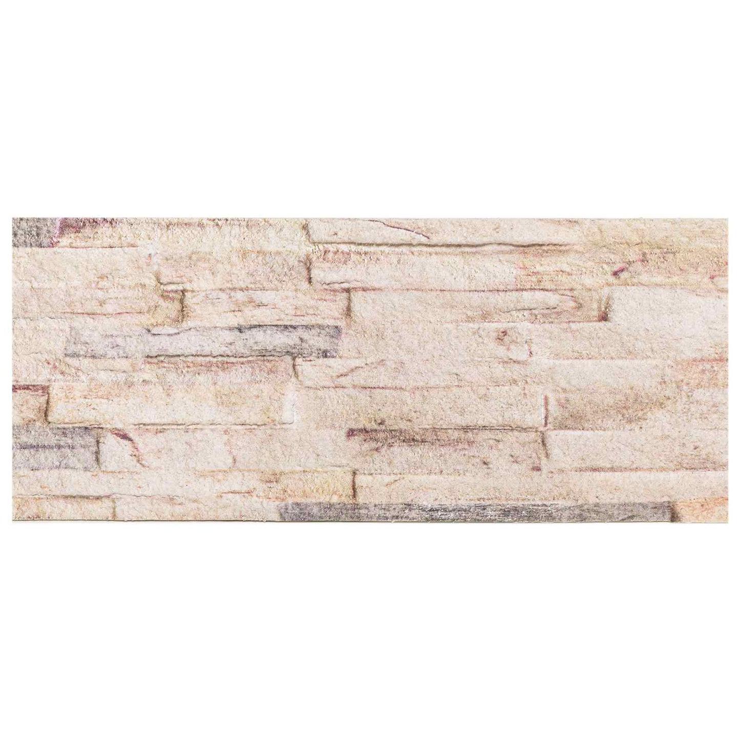 Wandpaneele 10 stk. 100 x 25 cm Weiß und Rot EPS-Schaum