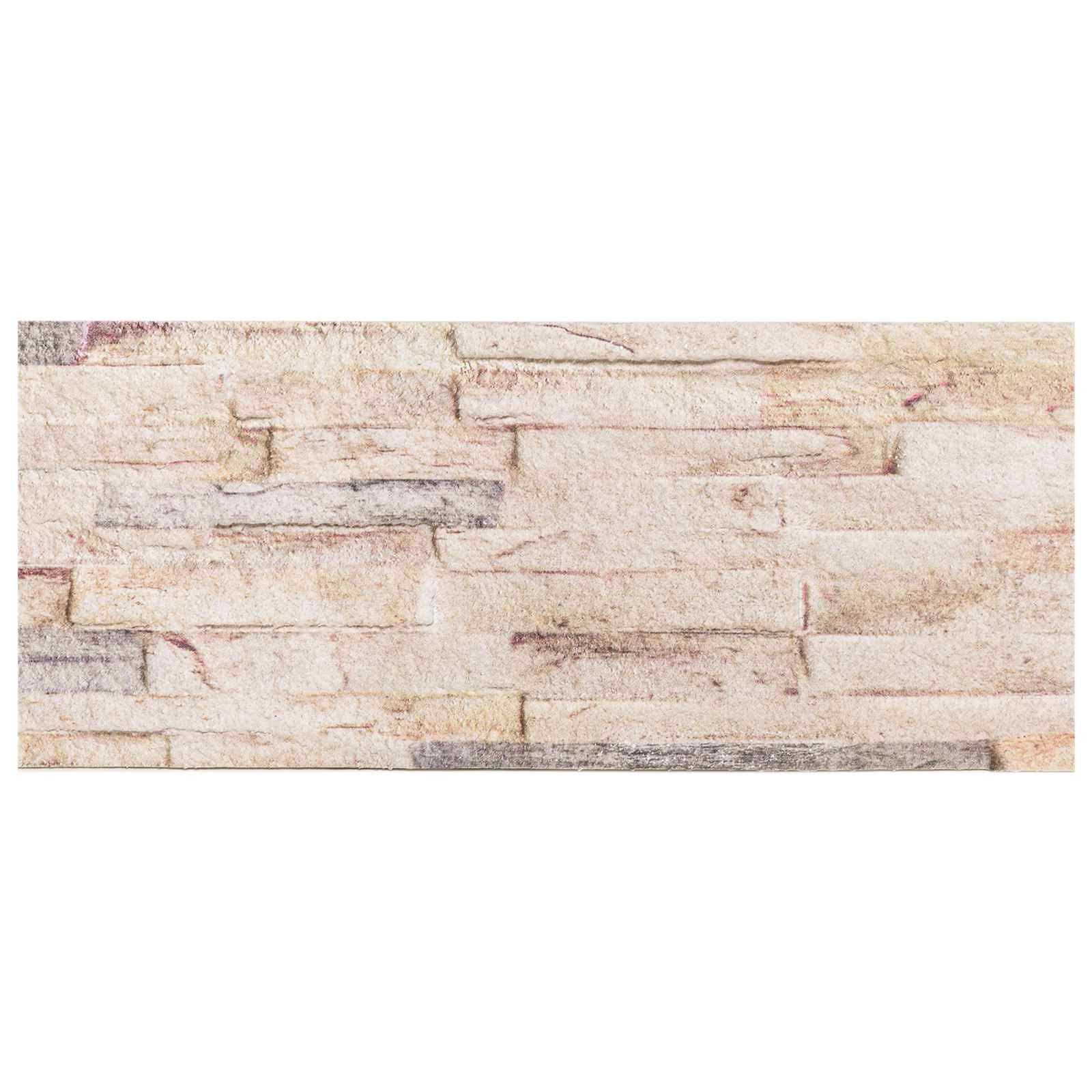 Wandpaneele 10 stk. 100 x 25 cm Weiß und Rot EPS-Schaum