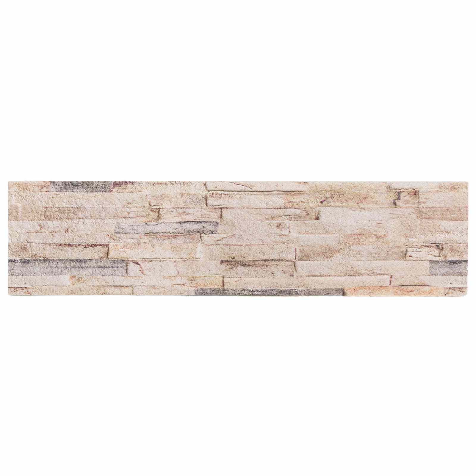Wandpaneele 10 stk. 100 x 25 cm Weiß und Rot EPS-Schaum