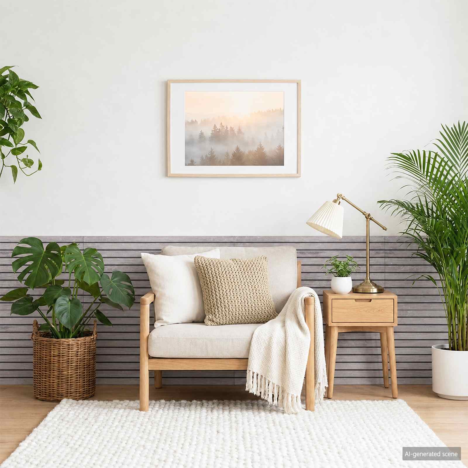 Wandpaneele 5 stk. 100 x 50 cm Grau EPS-Schaum