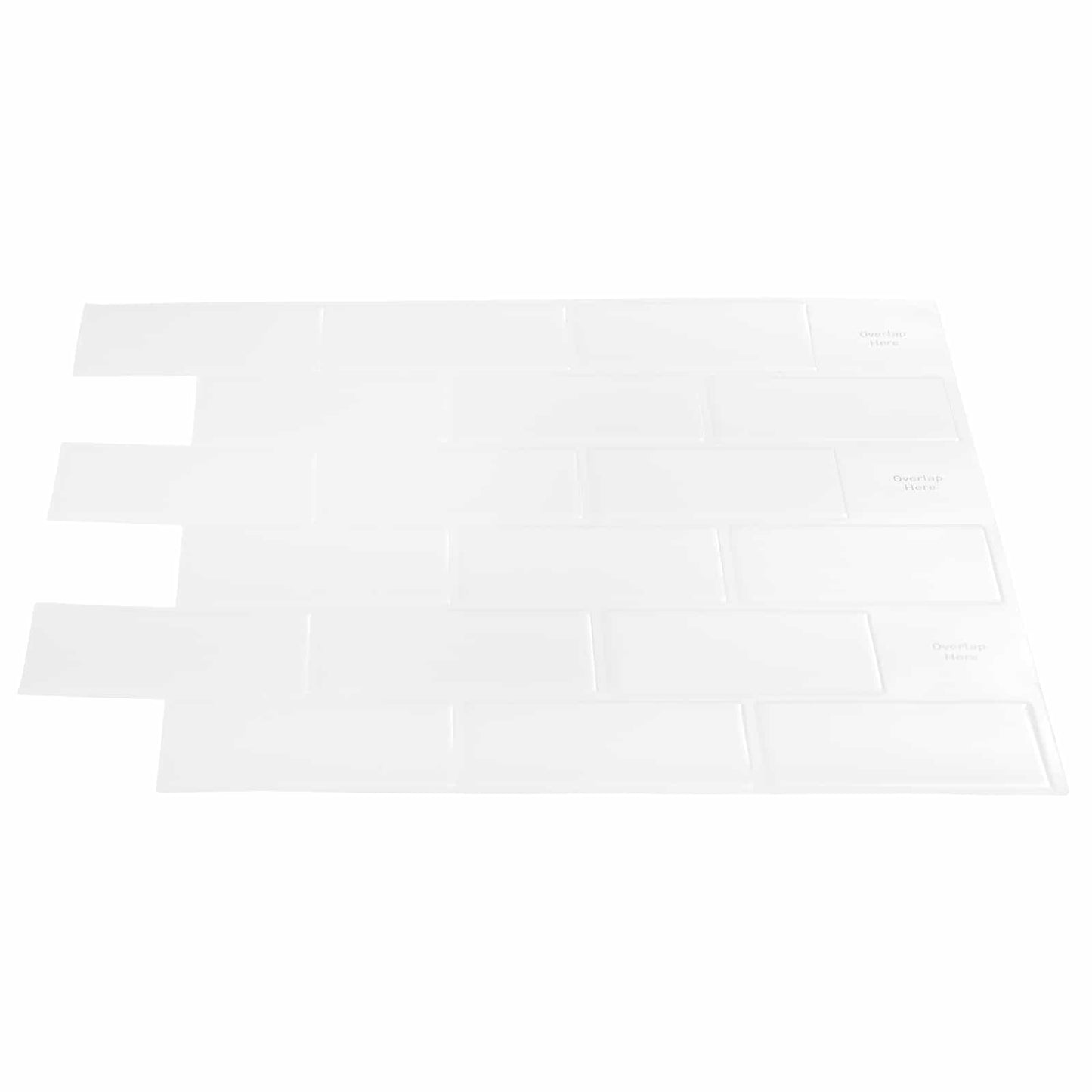 U-Bahn-Fliese 10 Stk. Weiß 30 x 30 cm Polyurethan und PET