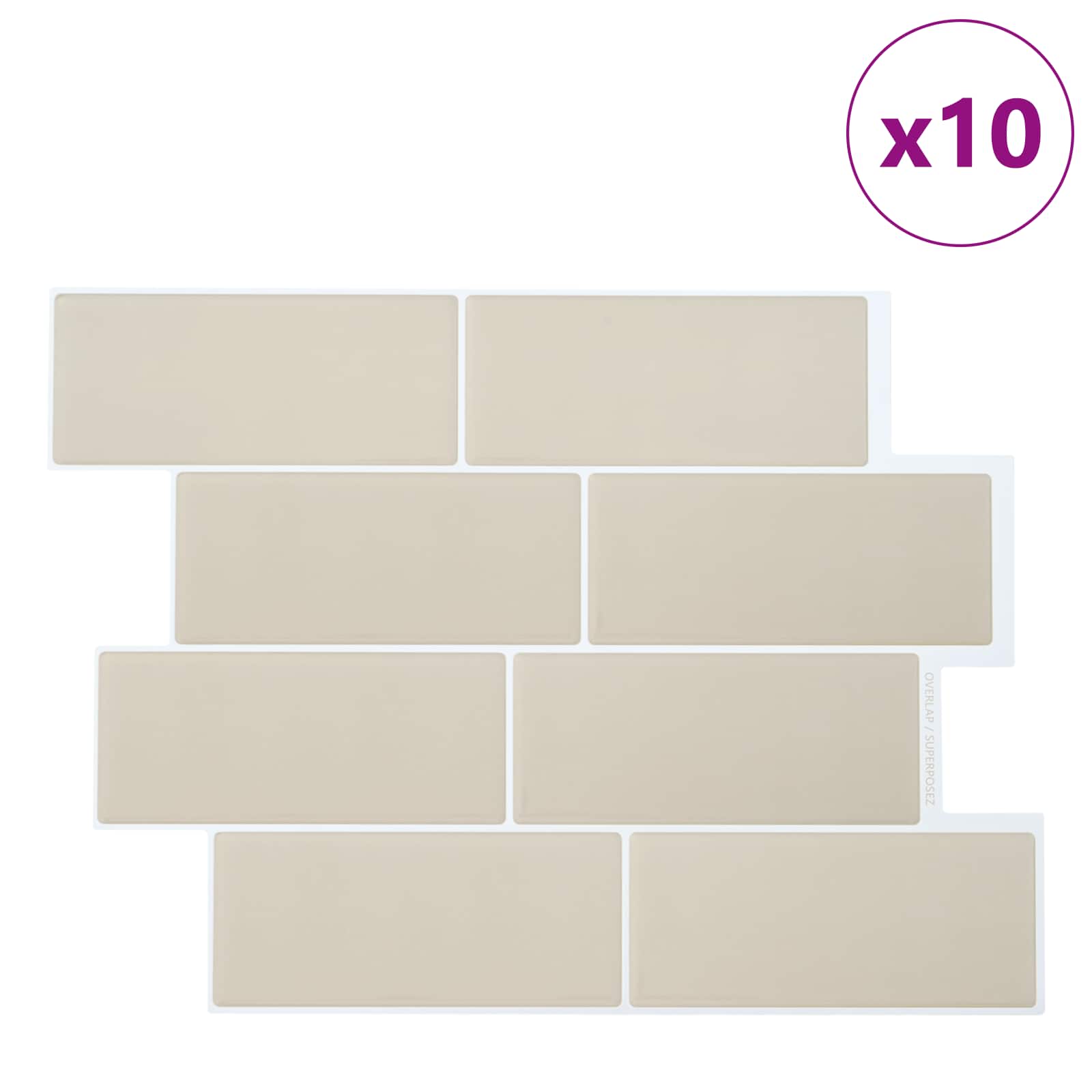 Dekorative Aufkleber 10 stk. Beige 29 x 21 cm