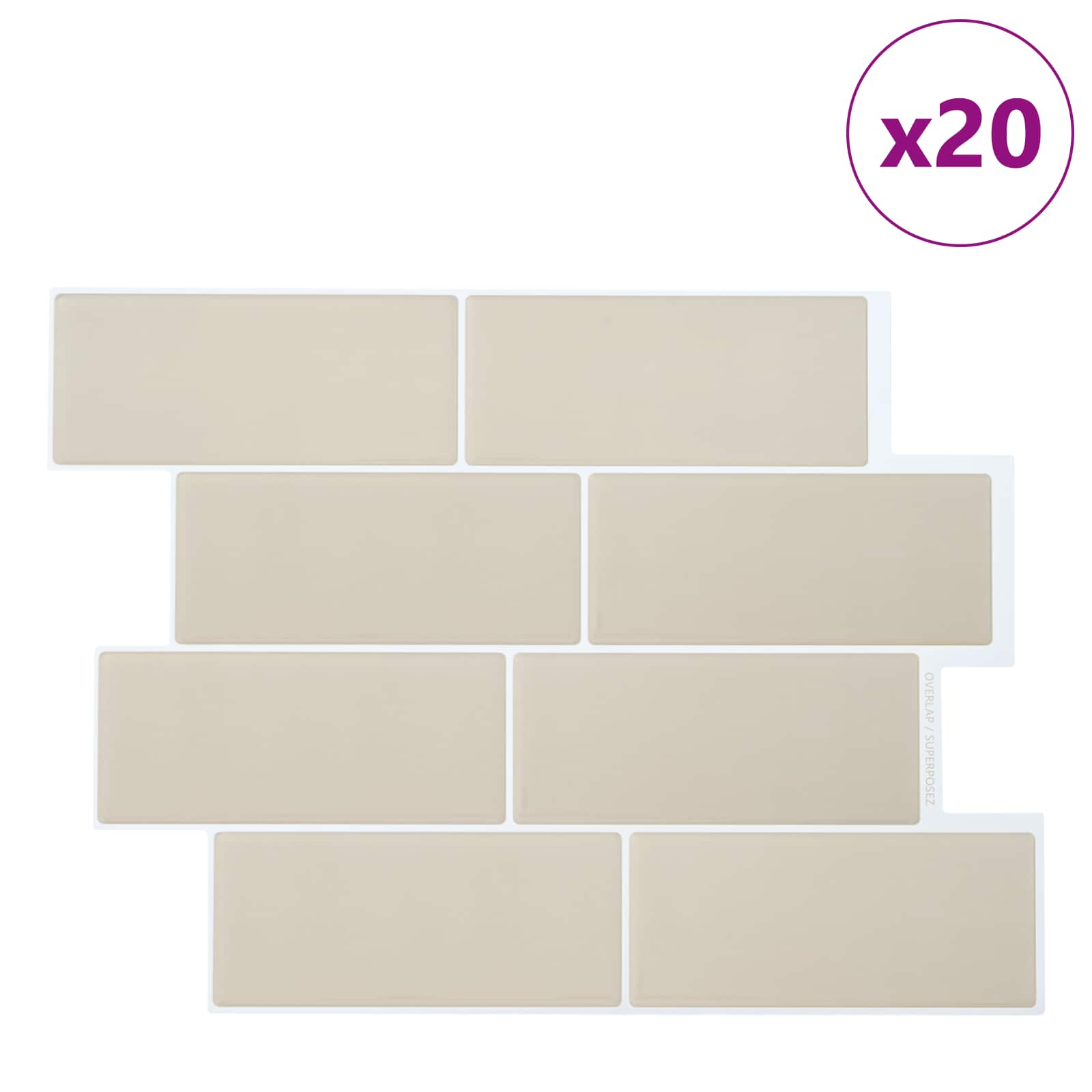 Dekorative Aufkleber 20 stk. Beige 29 x 21 cm