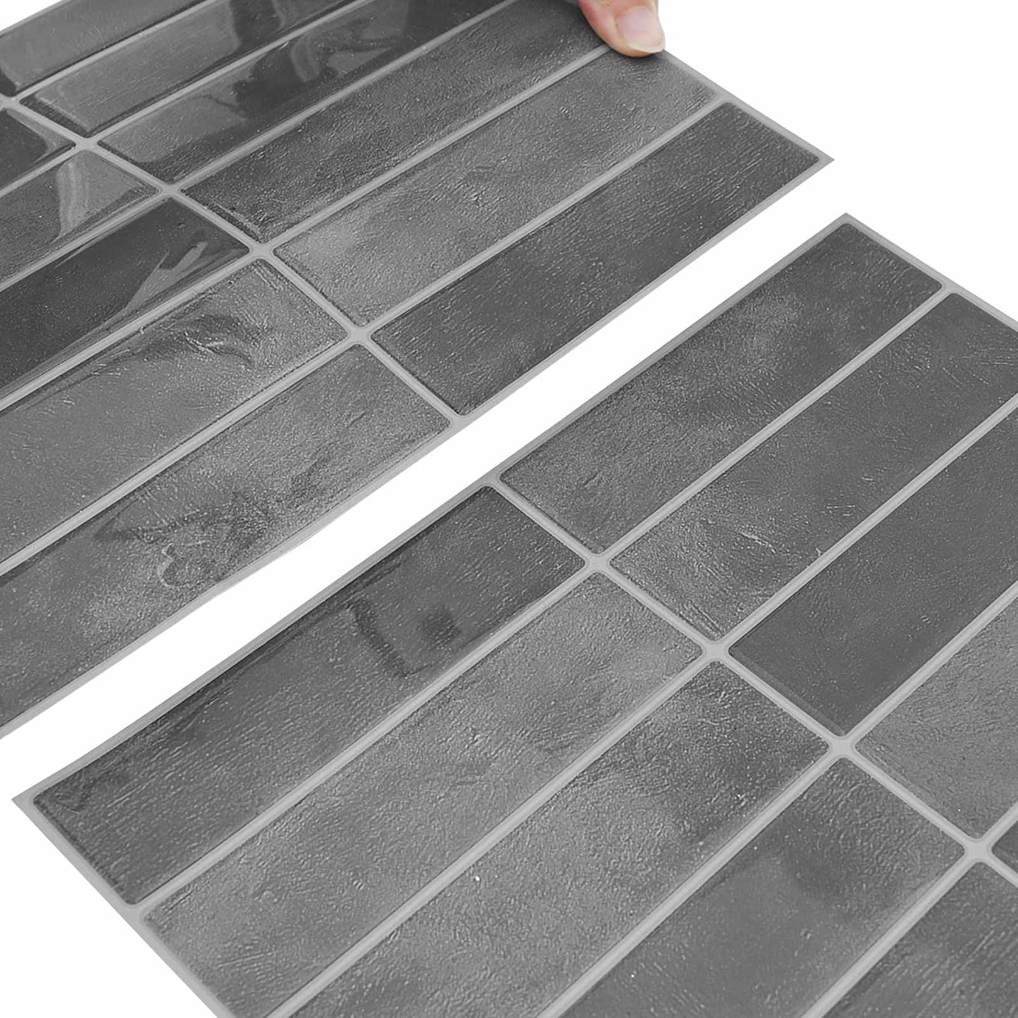 Rechteckige Fliese 10 Stk. Grau 29 x 23 x 0,08 cm