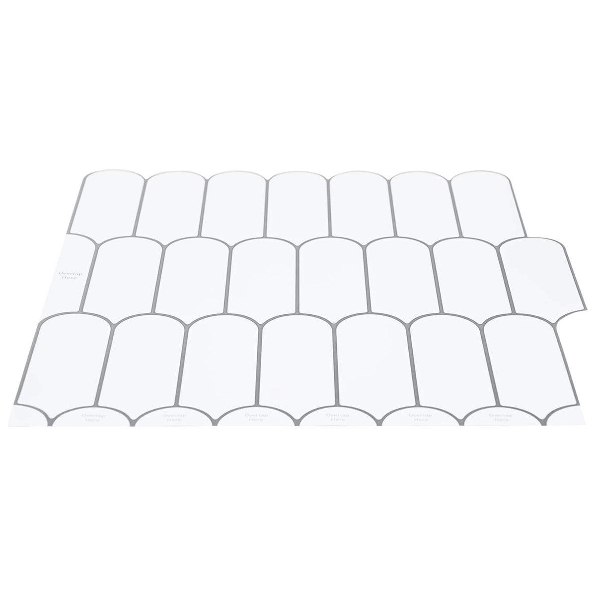 Federfliese 20 Stk. Weiß Grau 30 x 30 cm Polyurethan und PET