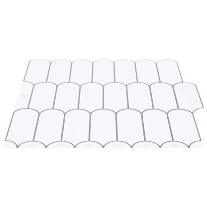 Federfliese 20 Stk. Weiß Grau 30 x 30 cm Polyurethan und PET