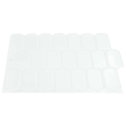 Federfliese 10 Stk. Weiß 30 x 30 cm Polyurethan und PET