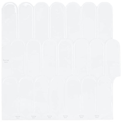 Federfliese 10 Stk. Weiß 30 x 30 cm Polyurethan und PET
