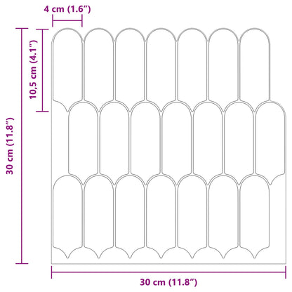 Federfliese 20 Stk. Grün 30 x 30 cm Polyurethan und PET