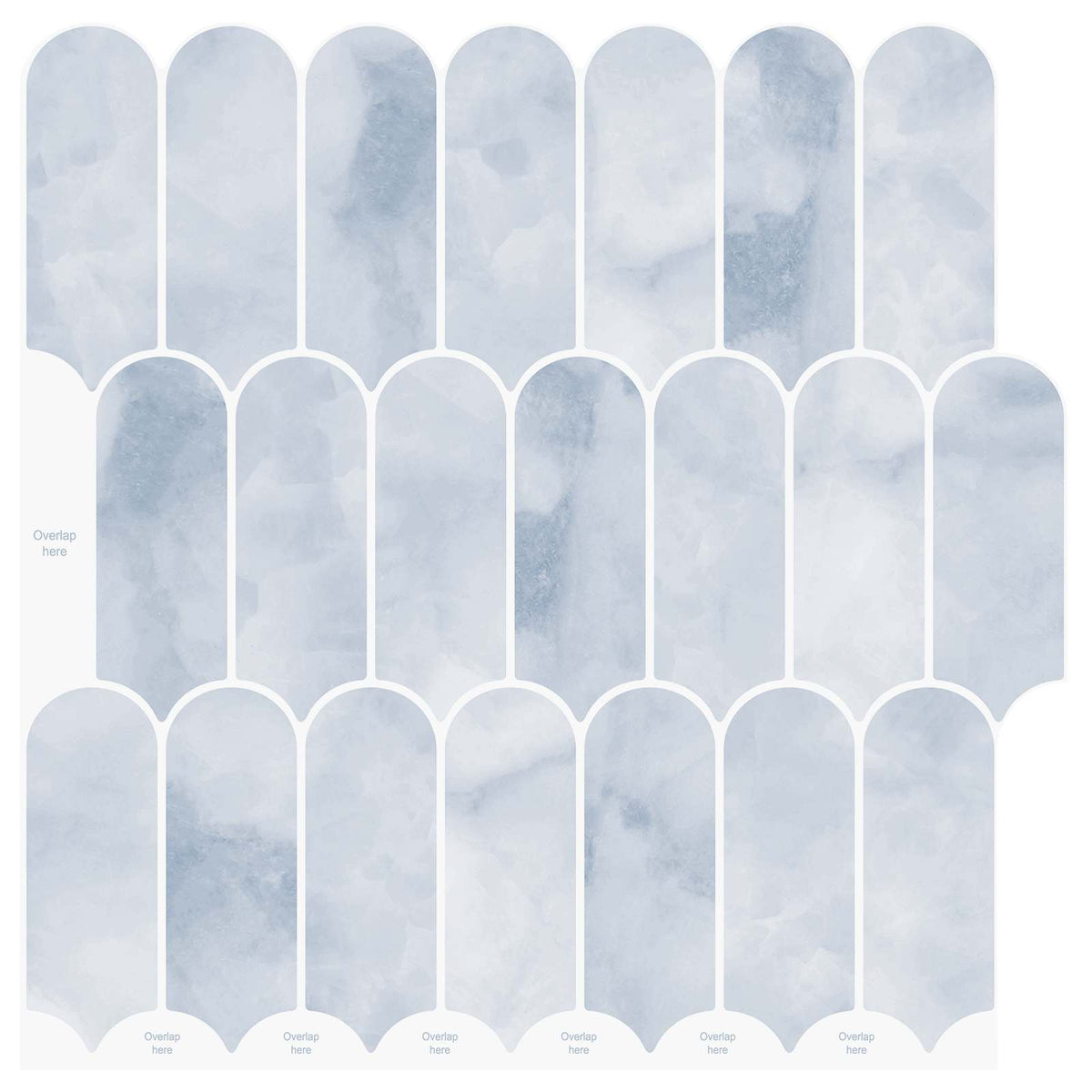 Federfliese 20 Stk. Himmelblau 30 x 30 cm Polyurethan und PET