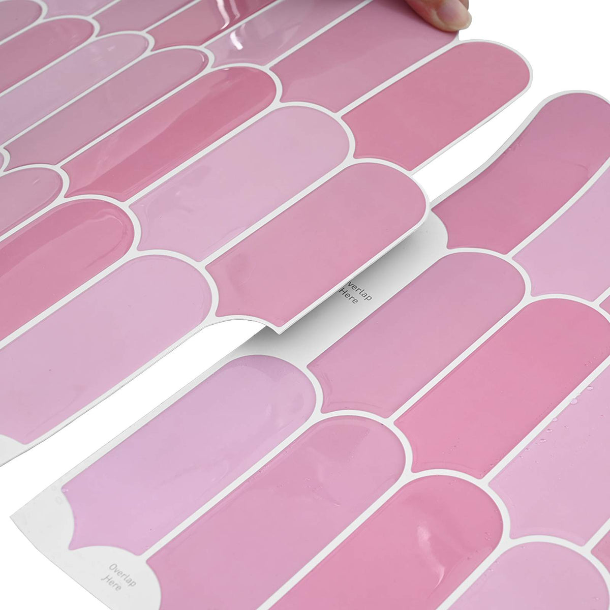 Federfliese 10 Stk. Rosa 30 x 30 cm Polyurethan und PET