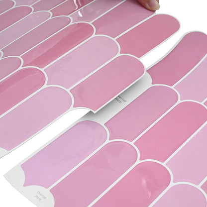 Federfliese 20 Stk. Rosa 30 x 30 cm Polyurethan und PET