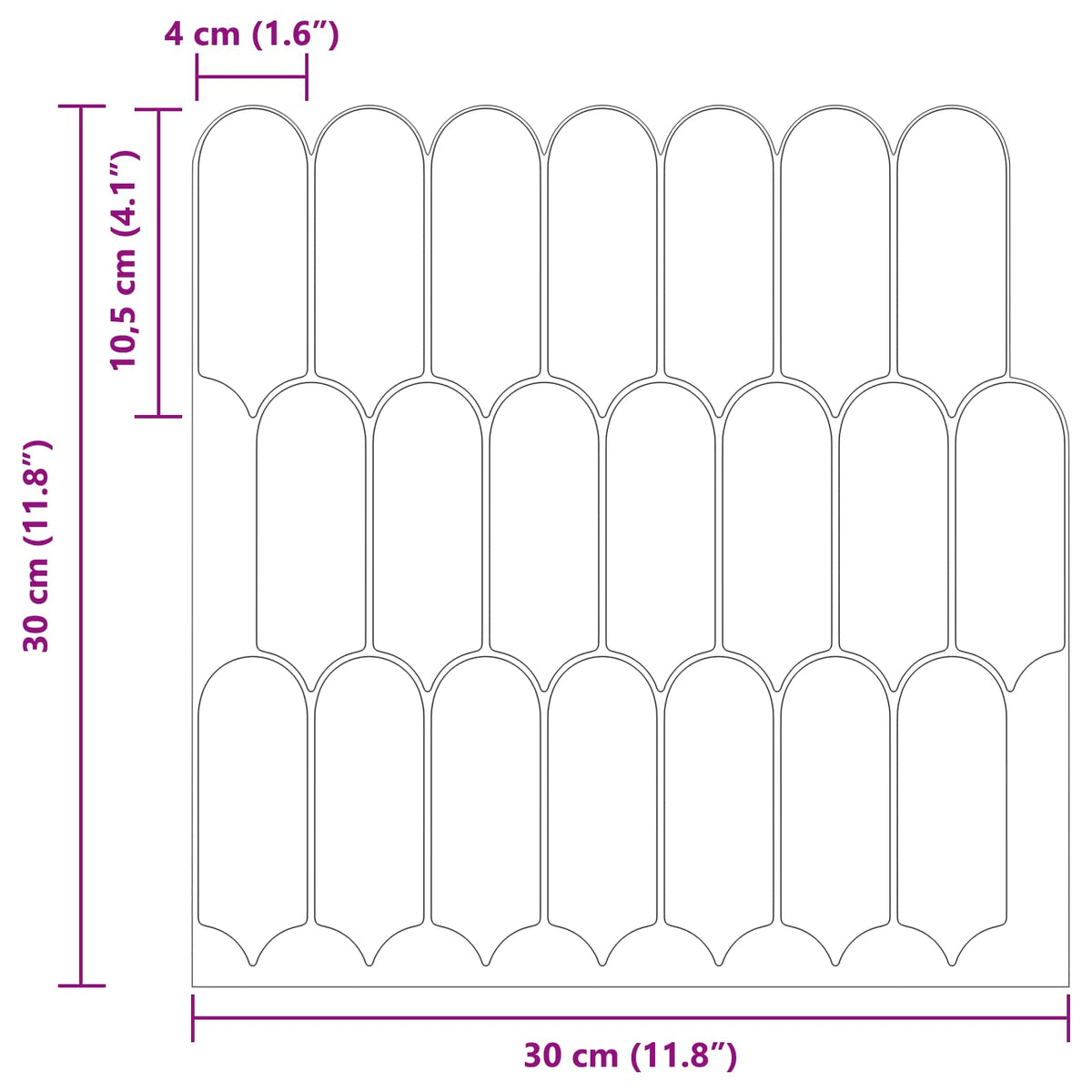Federfliese 20 Stk. Rosa 30 x 30 cm Polyurethan und PET