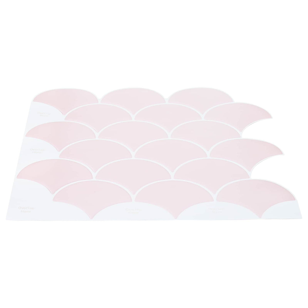 Fischschuppen Fliese 10 Stk. Hellrosa 30 x 30 cm