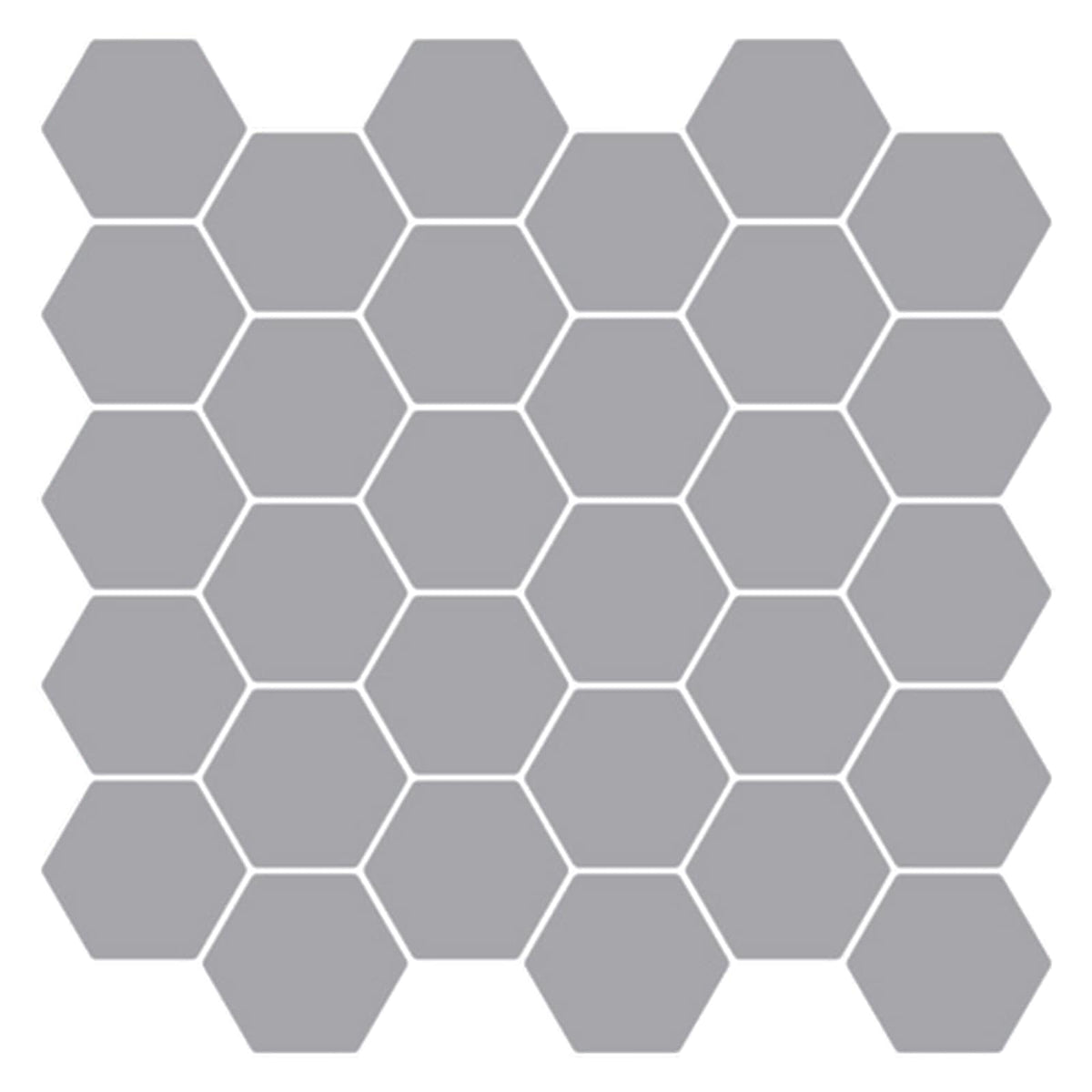 Sechseckige Fliese 10 Stk. Grau 30 x 30 cm Polyurethan und PET