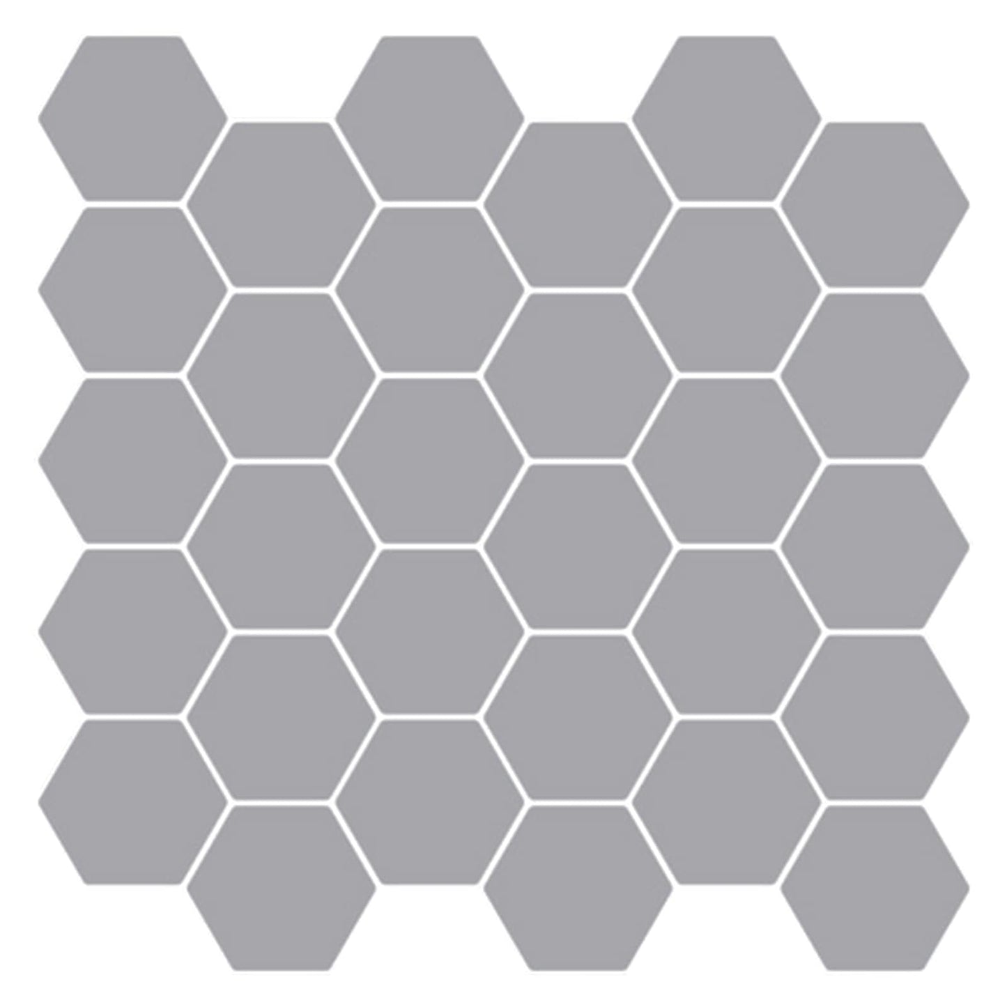 Sechseckige Fliese 20 Stk. Grau 30 x 30 cm Polyurethan und PET