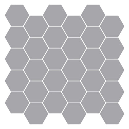 Sechseckige Fliese 20 Stk. Grau 30 x 30 cm Polyurethan und PET