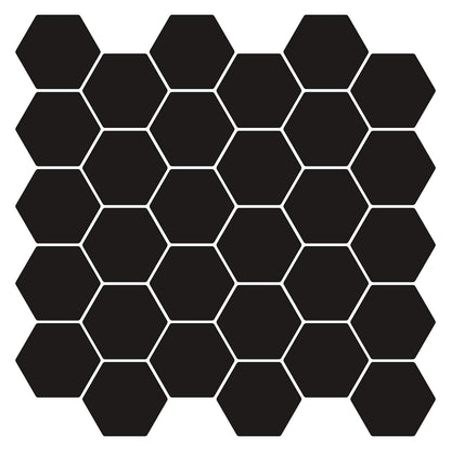 Sechseckige Fliese 10 Stk. Schwarz 30 x 30 cm