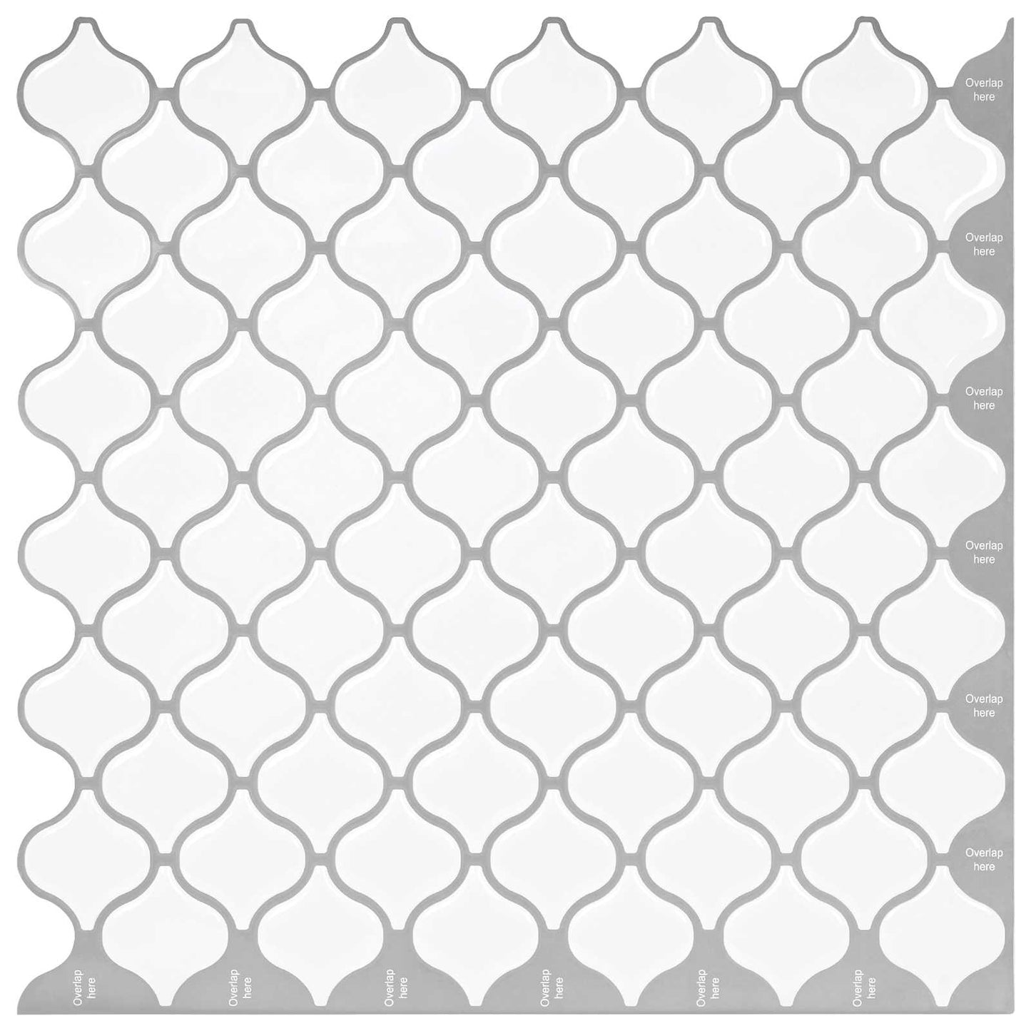Lanturn Fliese 20 Stk. Weiß 27 x 27 cm Polyurethan und PET