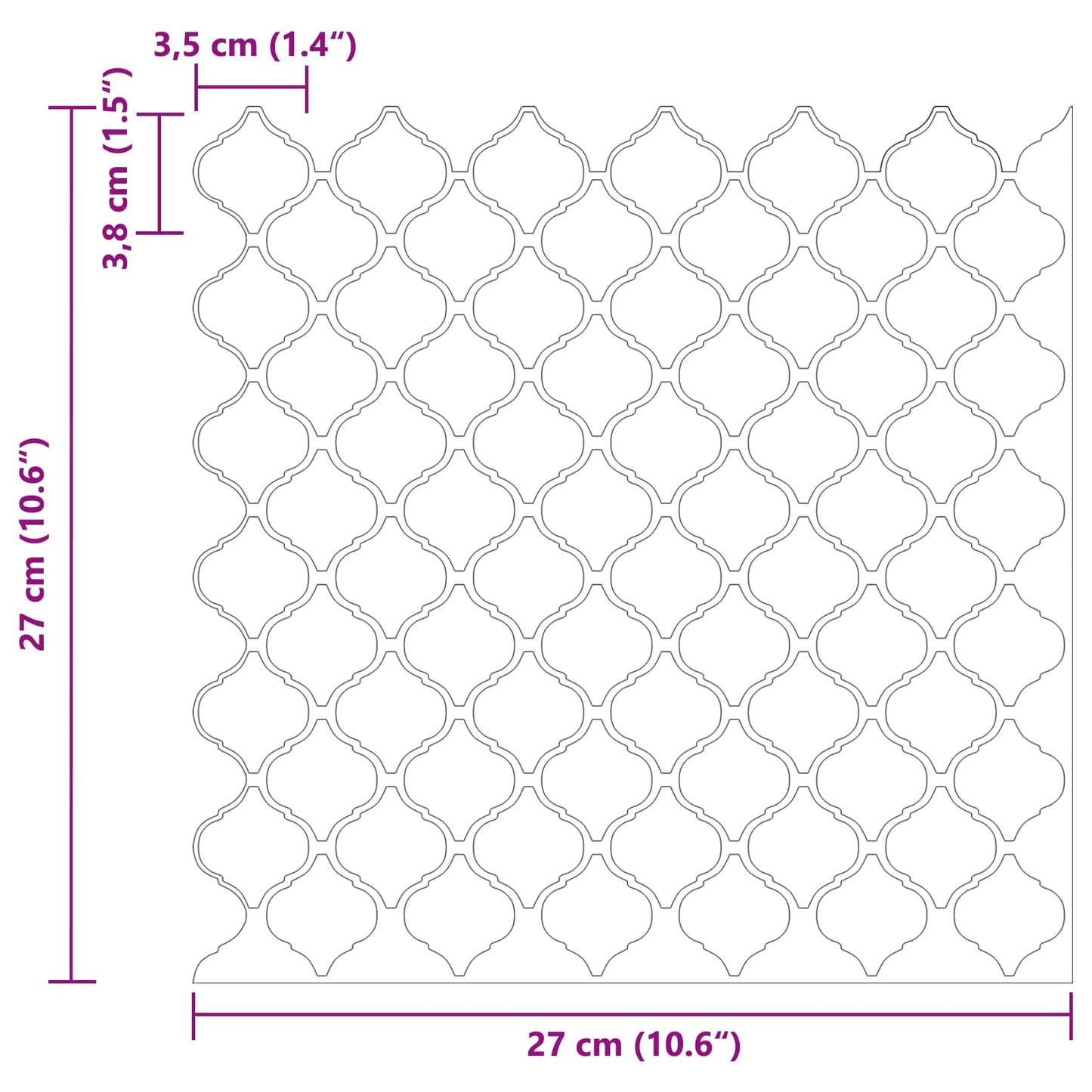 Lanturn Fliese 10 Stk. Grau 27 x 27 cm Polyurethan und PET