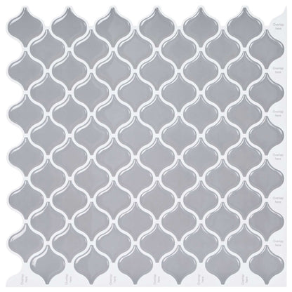 Lanturn Fliese 20 Stk. Grau 27 x 27 cm Polyurethan und PET