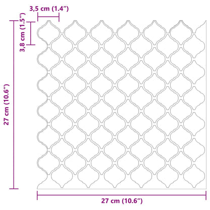 Lanturn Fliese 20 Stk. Grau 27 x 27 cm Polyurethan und PET