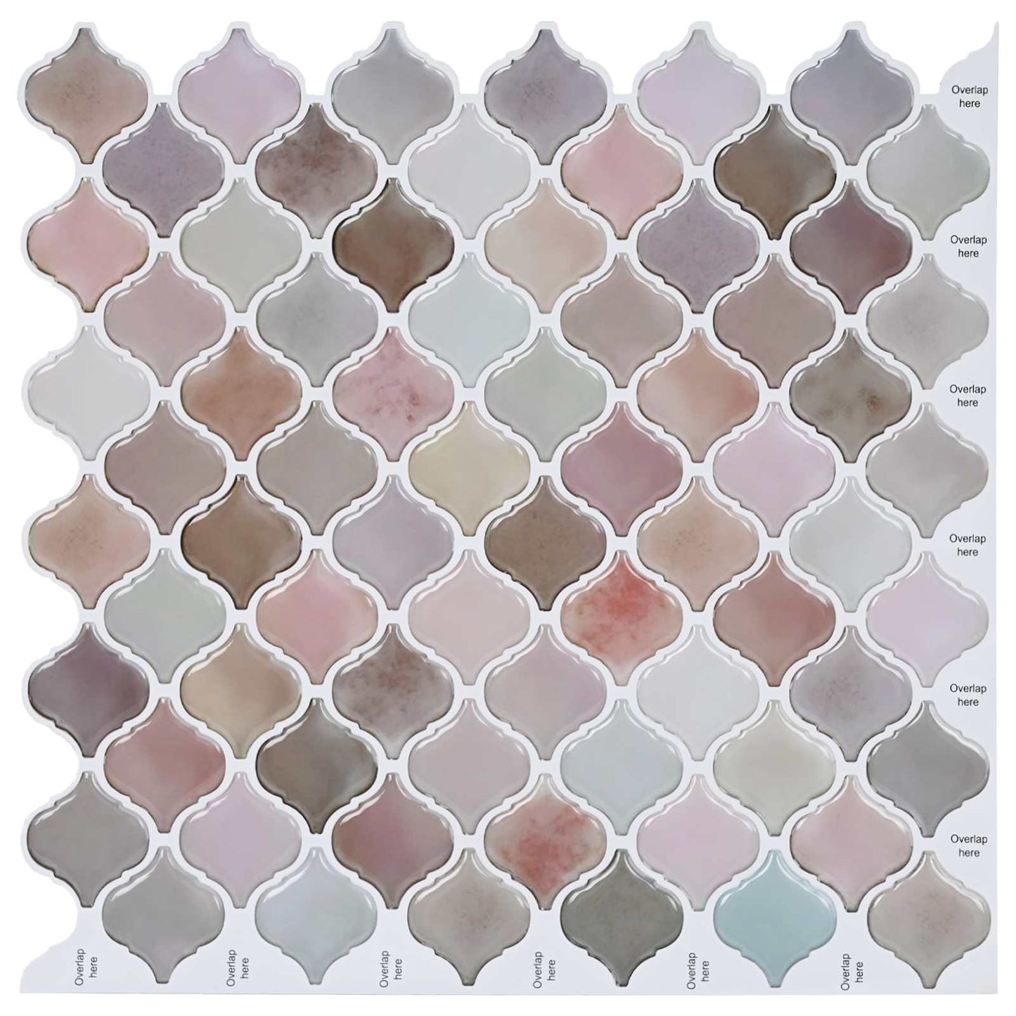 Lanturn Fliese 10 Stk. Beige 27 x 27 cm Polyurethan und PET