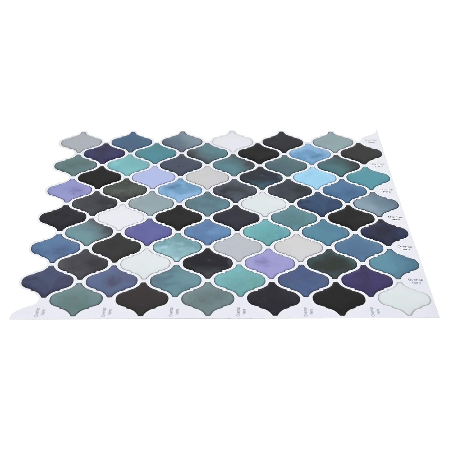 Lanturn Fliese 10 Stk. Blaugrün 27 x 27 cm Polyurethan und PET