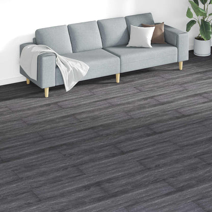 Bodenplanken Schwarz und Weiß 5,26 m² 18 Stk. PVC