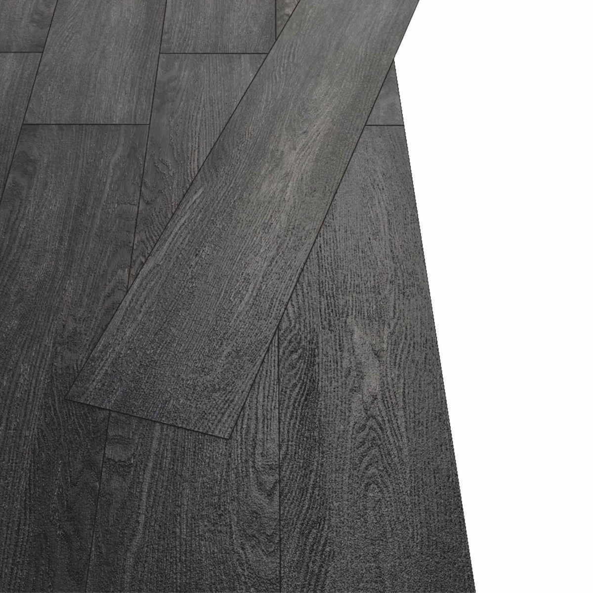 Bodenplanken Schwarz und Weiß 5,26 m² 18 Stk. PVC