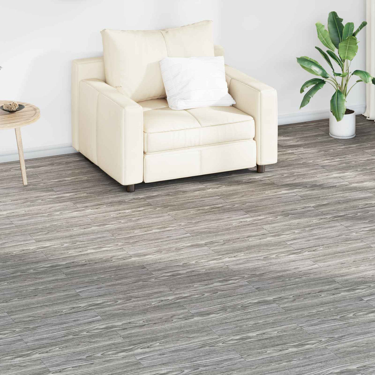 Bodenplanken Dunkelgrau 5,02 m² 36 Stk. PVC