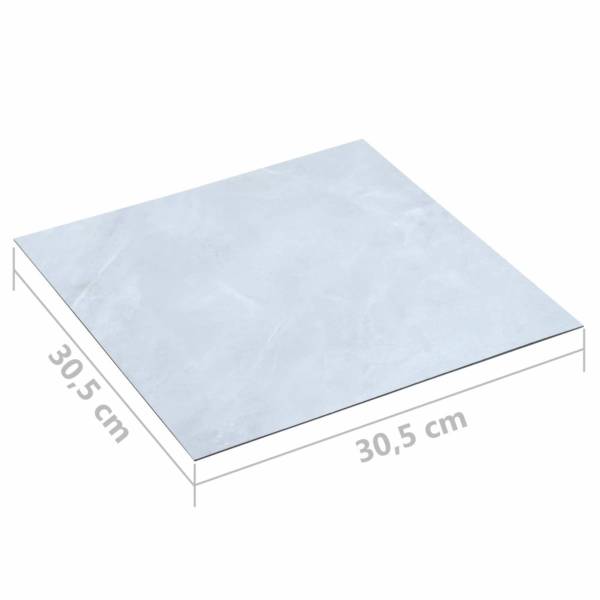 Bodenplanken Weiß 5,11 m² 55 Stk. PVC
