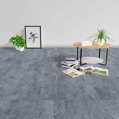 Bodenplanken Grau Marmor 5,11 m² 55 Stk. PVC