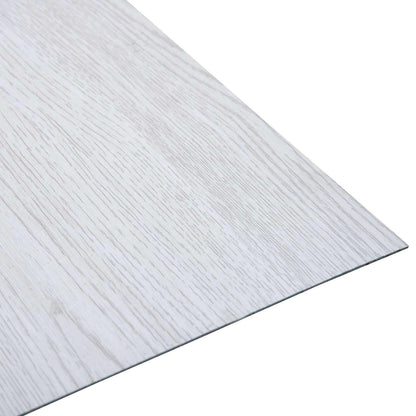 Bodenplanken Weißes Holz 5,11 m² 55 Stk. PVC