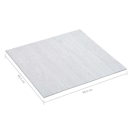 Bodenplanken Weißes Holz 5,11 m² 55 Stk. PVC