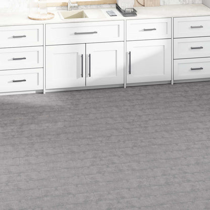 Bodenplanken Zementbraun 5,02 m² 36 Stk. PVC