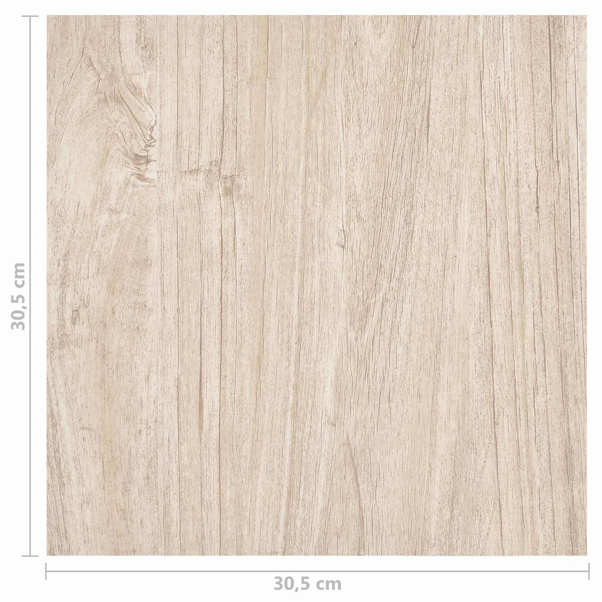 Bodenplanken Weiß und Holzfarbe 5,11 m² 55 Stk. PVC