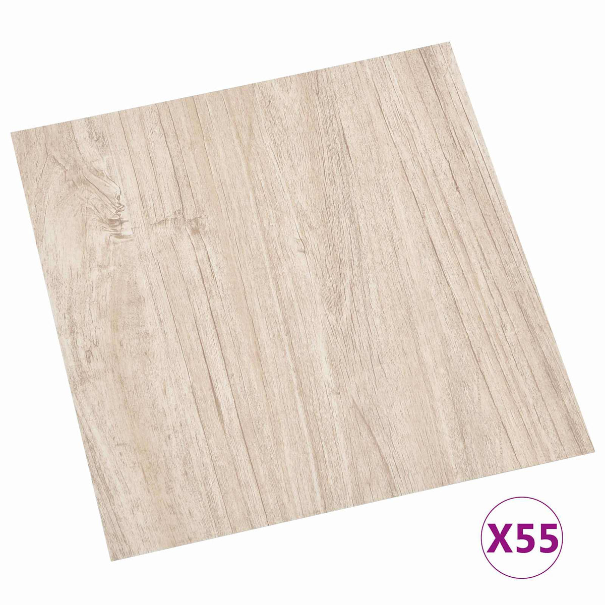 Bodenplanken Weiß und Holzfarbe 5,11 m² 55 Stk. PVC