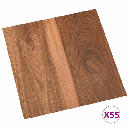 Bodenplanken Dunkles Holz 5,11 m² 55 Stk. PVC