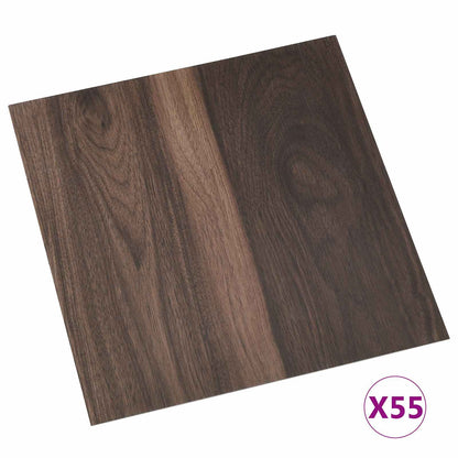Bodenplanken Dunkelbraun 5,11 m² 55 Stk. PVC