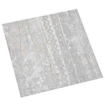 Bodenplanken Hellgrau und Weiß 5,11 m² 55 Stk. PVC