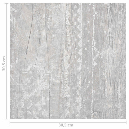 Bodenplanken Hellgrau und Weiß 5,11 m² 55 Stk. PVC