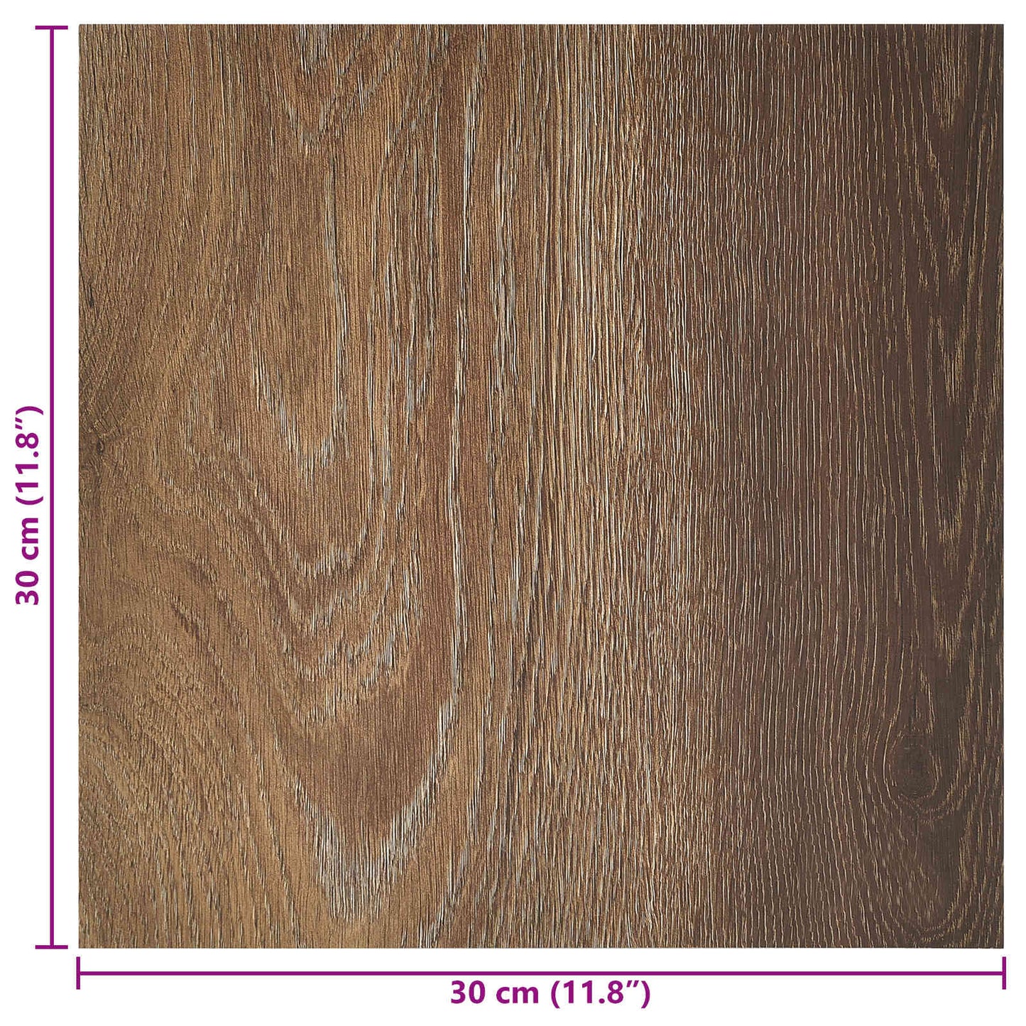 Selbstklebende Bodenplanken Braun 30,5 x 30,5 cm 20 Stk. PVC