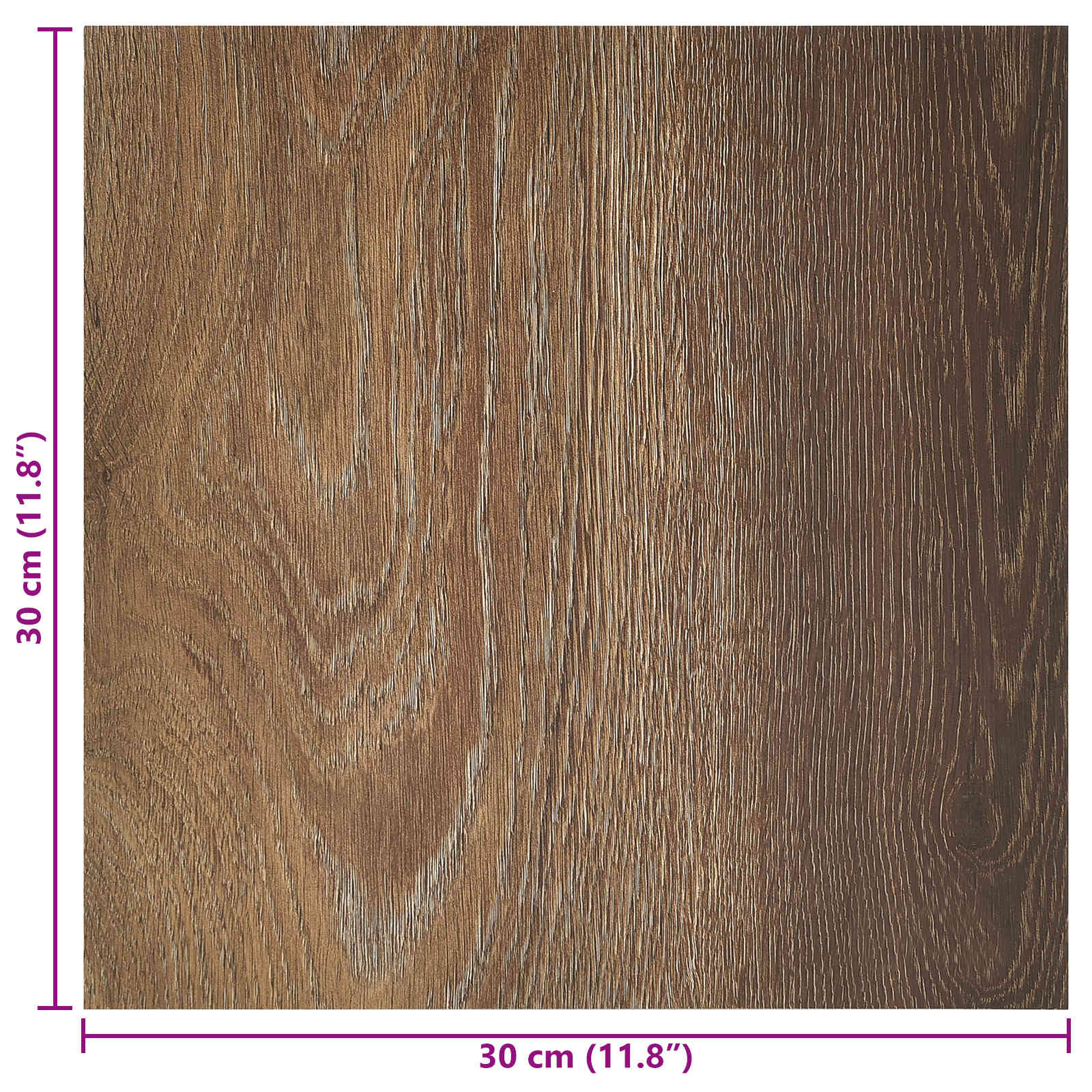 Selbstklebende Bodenplanken Braun 30,5 x 30,5 cm 20 Stk. PVC