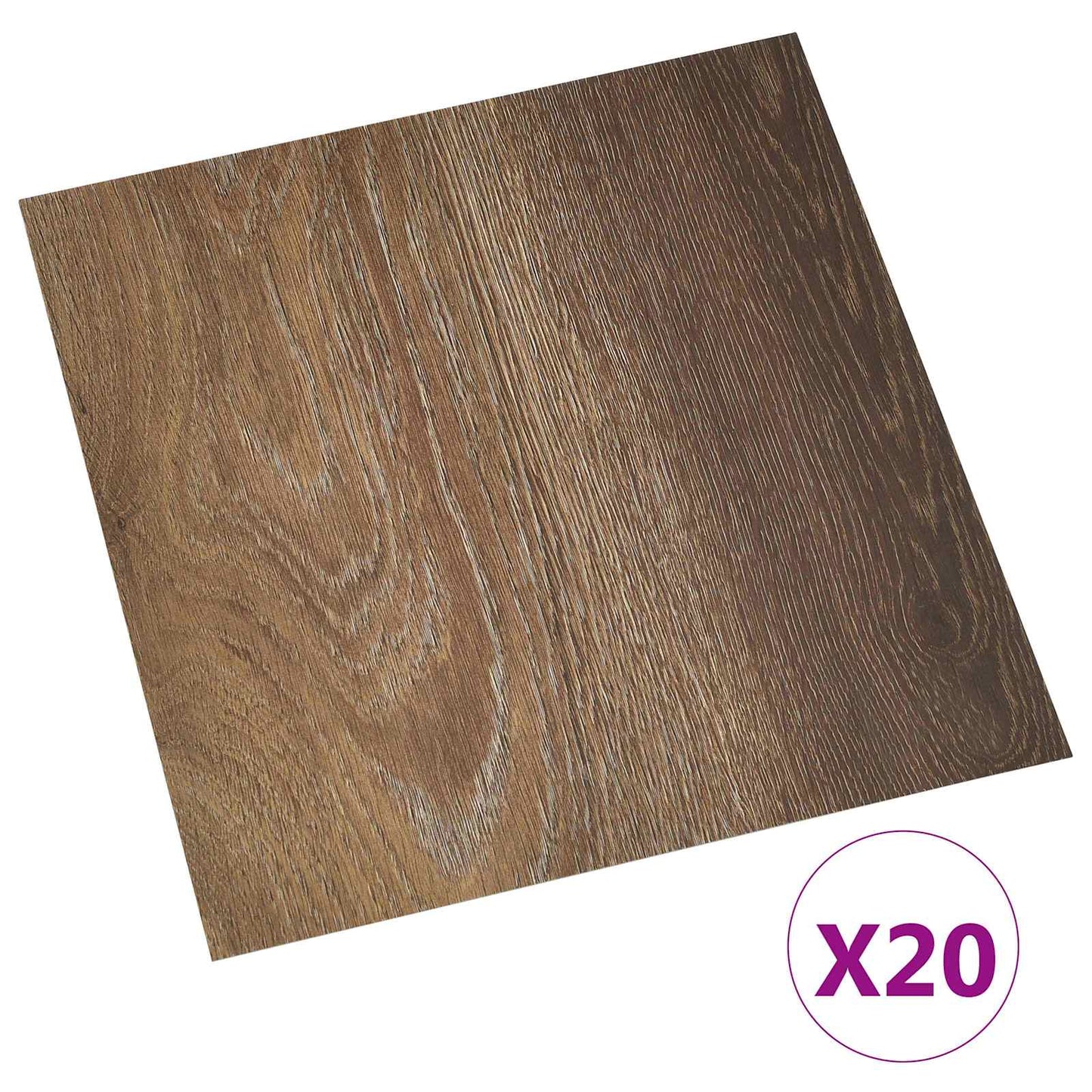 Selbstklebende Bodenplanken Braun 30,5 x 30,5 cm 20 Stk. PVC