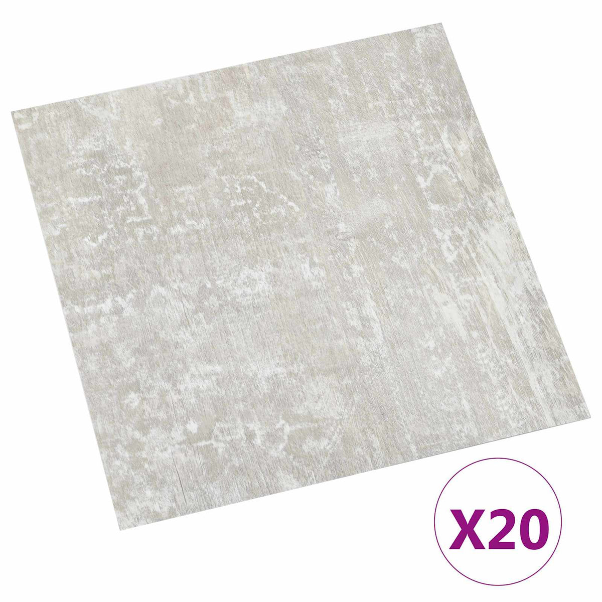 Selbstklebende Bodenplanken Hellgrau 30,5 x 30,5 cm 20 Stk. PVC